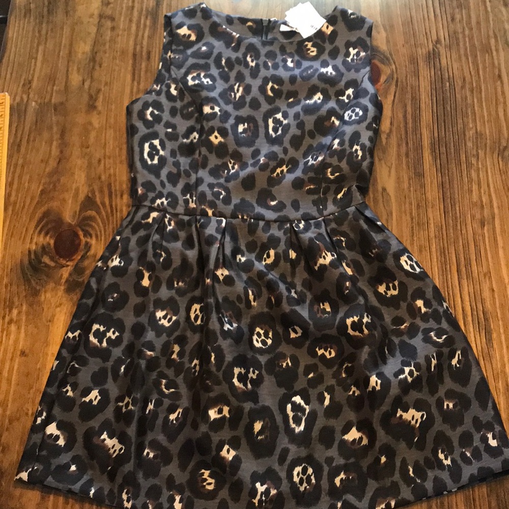 Leopard print black and gray party dress